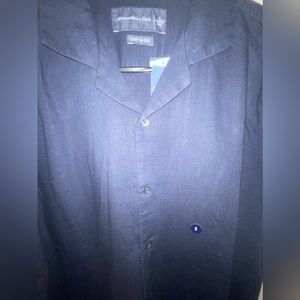 Abercrombie and Fitch Camp Collar Linen-Blend Shirt